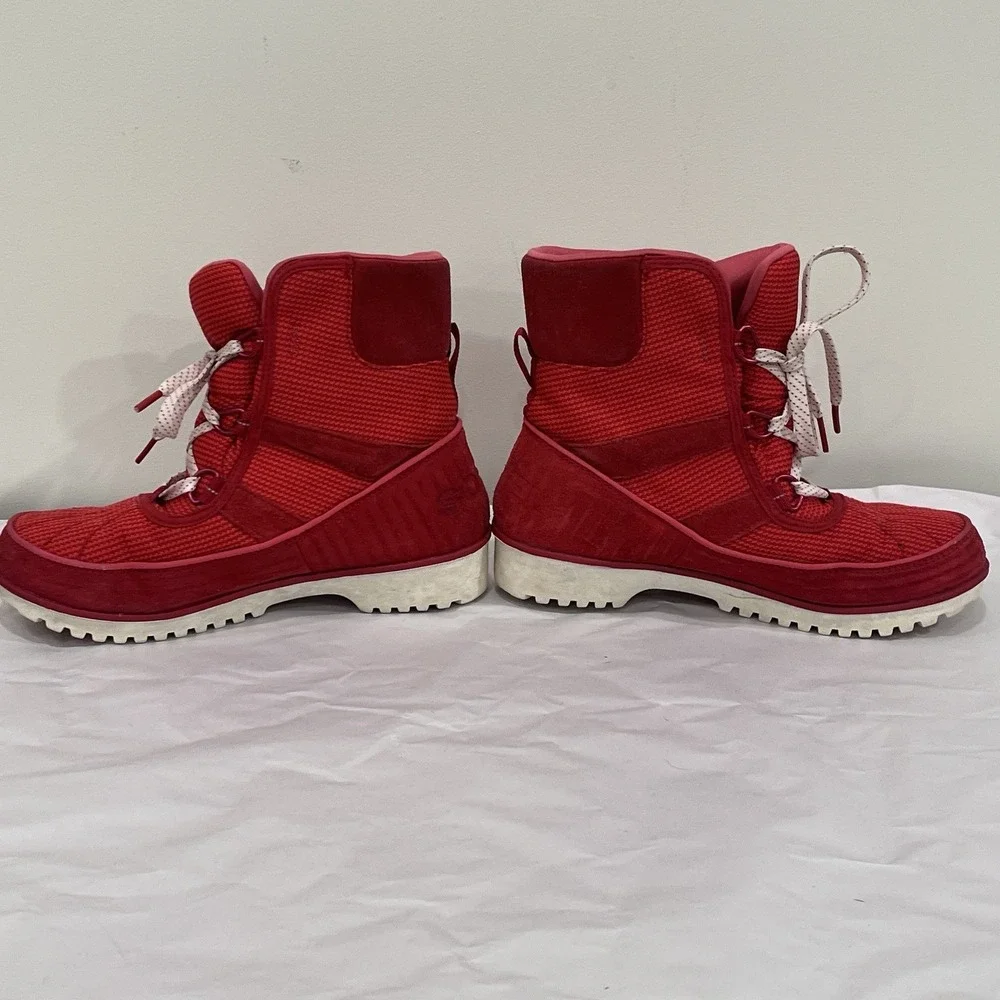 Womens Red Sorel Tivoli Winter Boot Sz 7.5 Lace Up,‎ Nice Used Condition